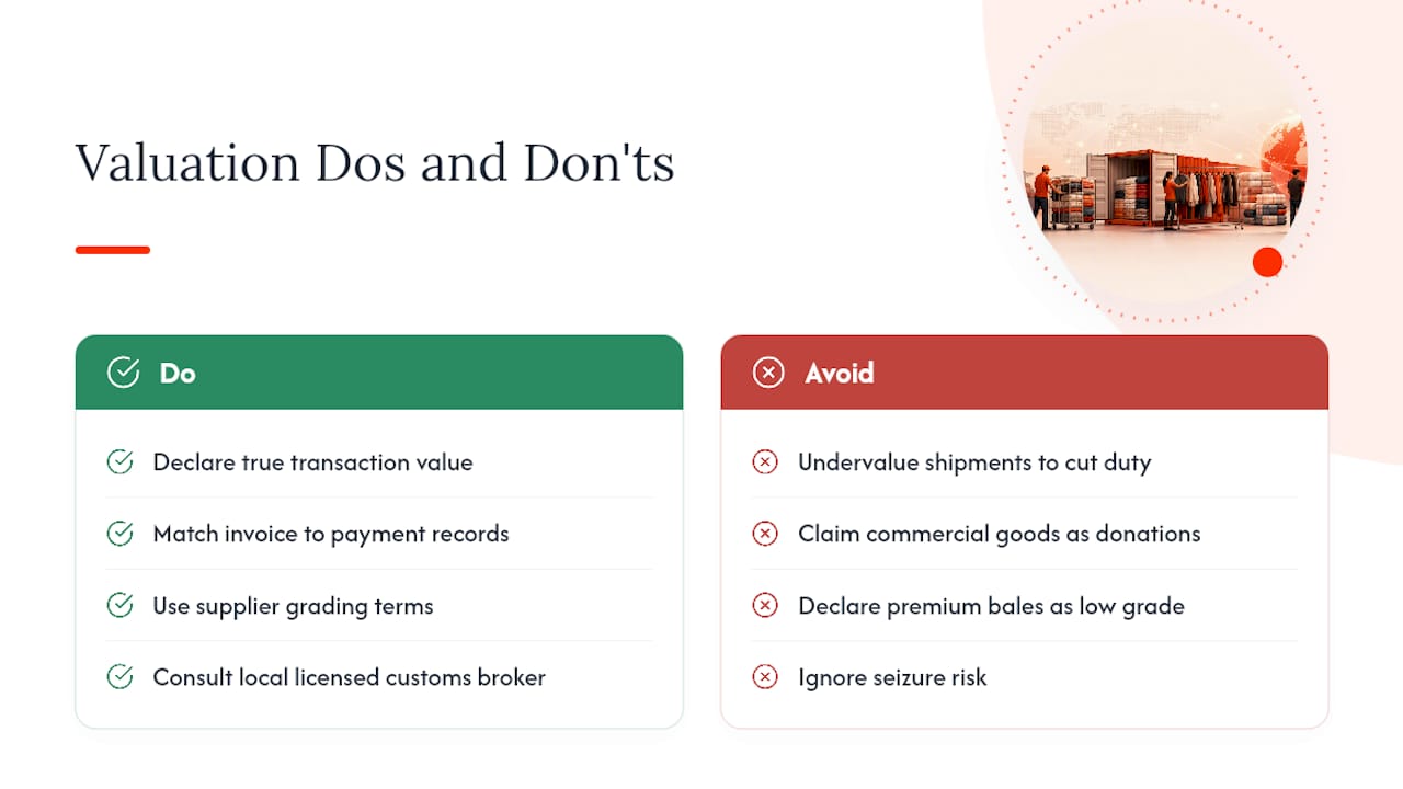 Valuation, Duties, and Declaring Fair Market Value — overview diagram
