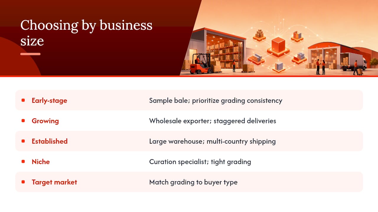 How do you choose the right alternative for your business size? — overview diagram
