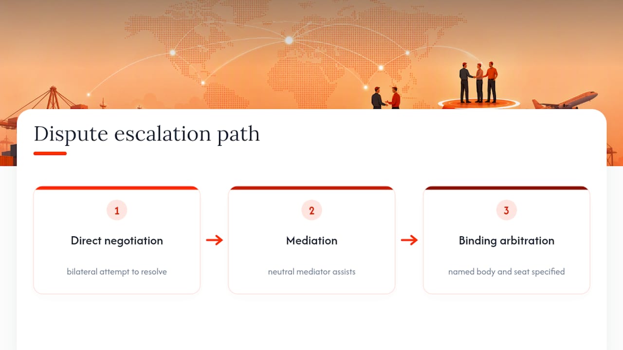 Dispute resolution escalation path
