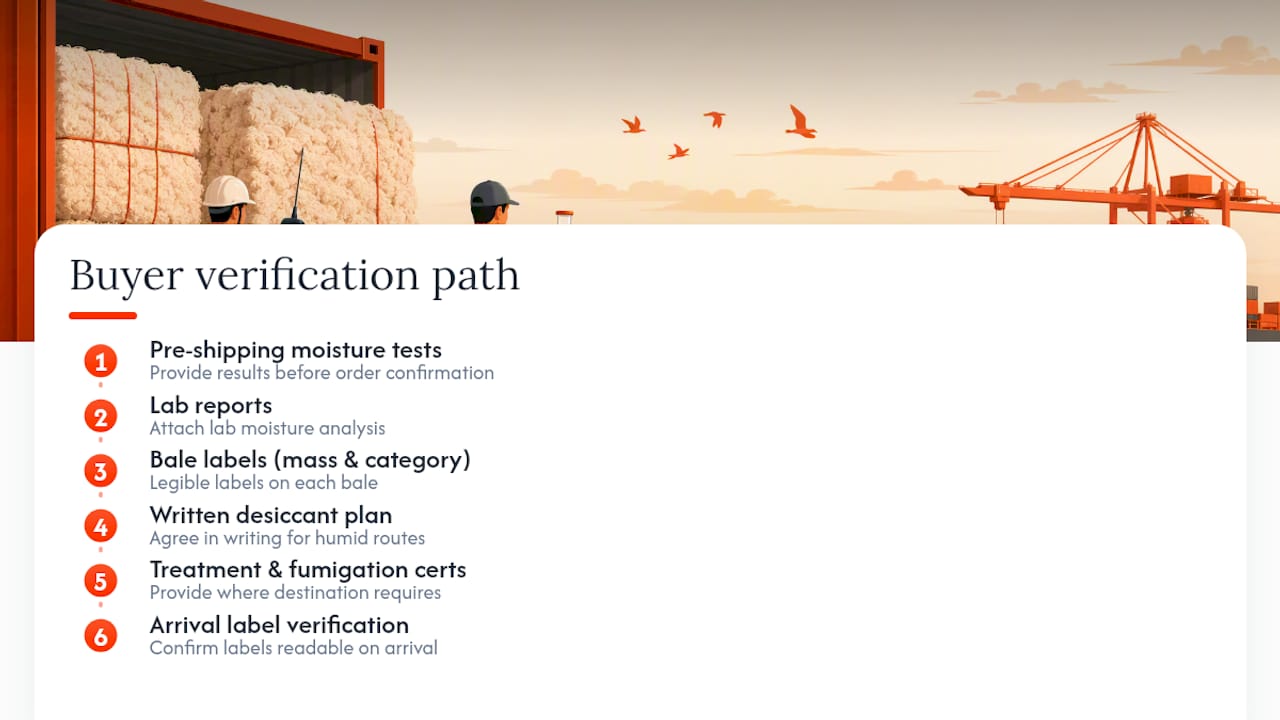 Bale export documentation verification path