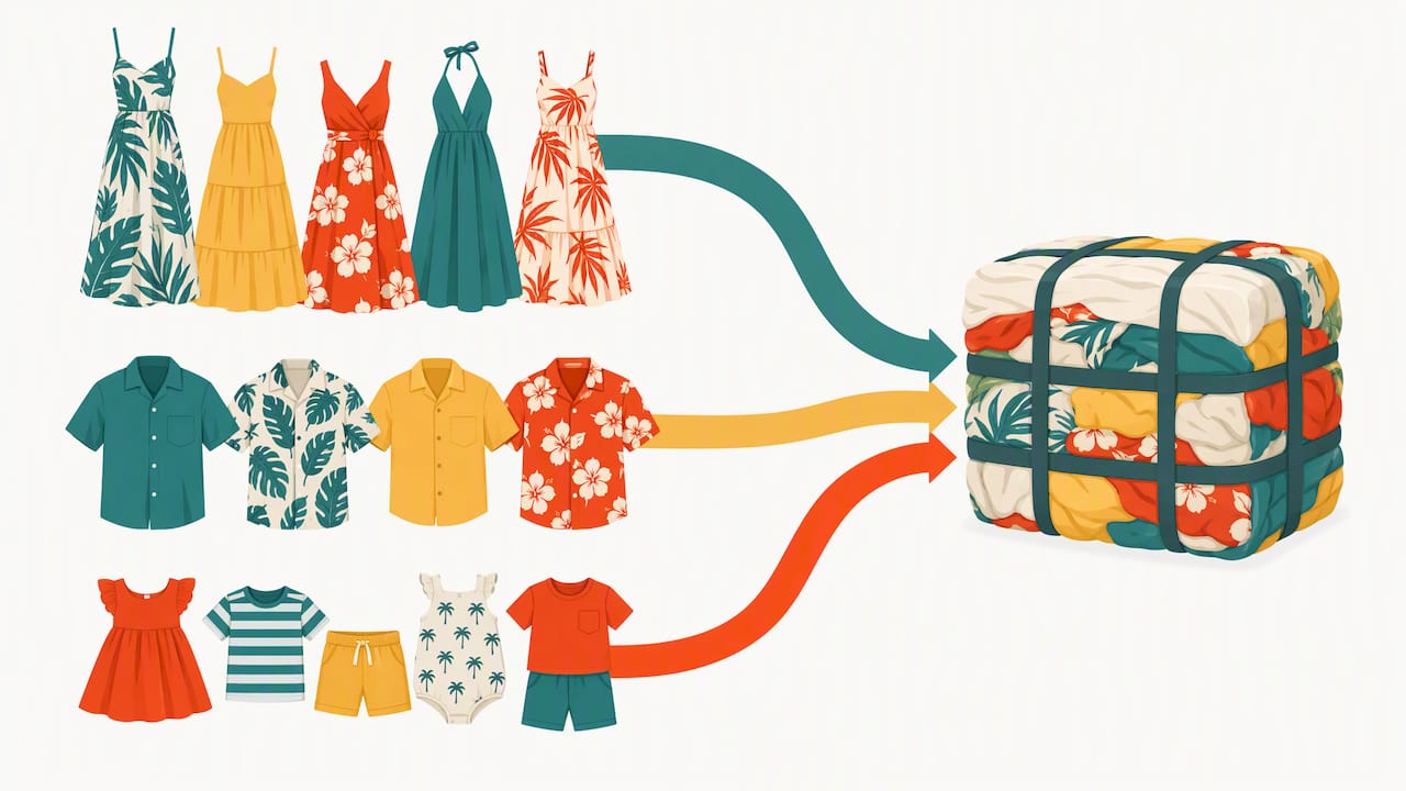 Garment categories combined into a custom mix